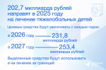 На тяжелобольных детей в 2025-м выделят более 200 миллиардов