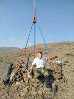 Норильские туристы установили новый стальной тригопункт на горе Сокол